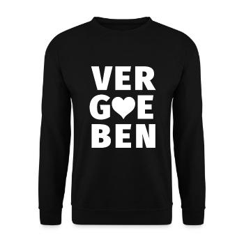 Vergeben für Paar / Paare! - Unisex Pullover - Schwarz - Vorne - Alina (178cm) & Michal (187cm)