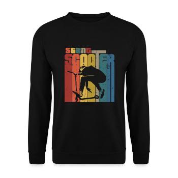 Scooter Stunt - Unisex Pullover - Schwarz - Vorne - Alina (178cm) & Michal (187cm)