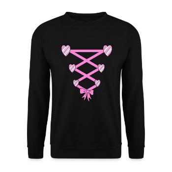 Volksfest Dirndl Remplacement - Sweat-shirt Unisexe - noir - Devant - Alina (178cm) & Michal (187cm)