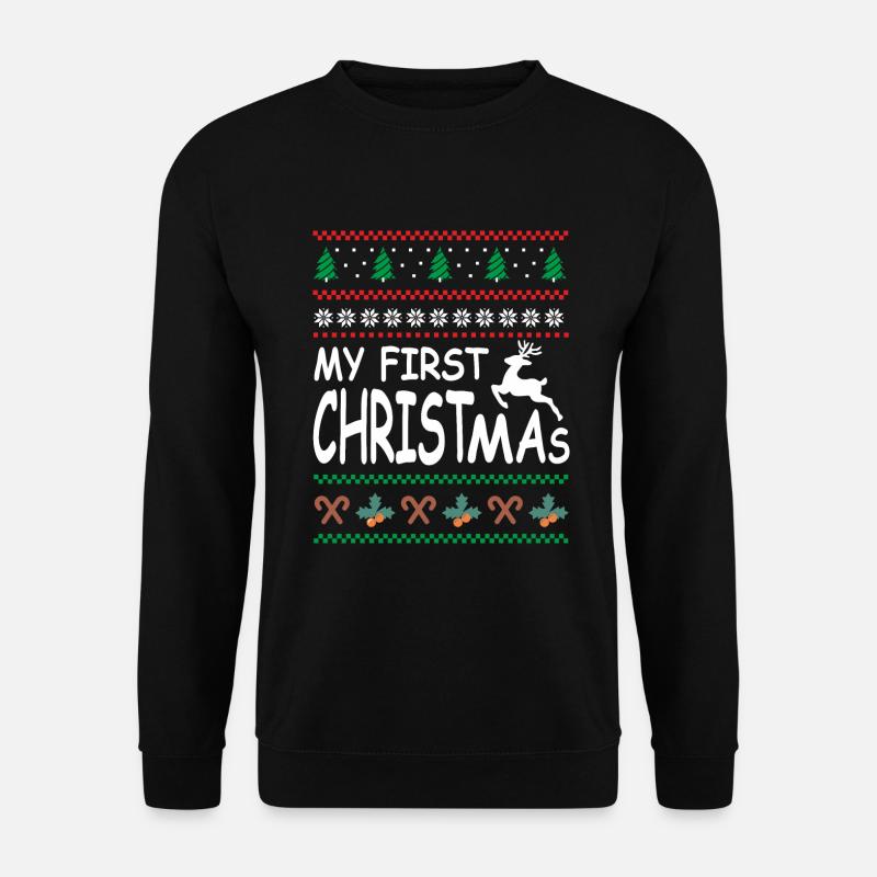 My first Christmas, Meine ersten Weihnachten - Unisex Pullover - Schwarz