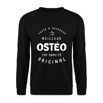 Ostéopathe cadeau drôle humour ostéo - Sweat-shirt Unisexe - noir - Devant - Alina (178cm) & Michal (187cm)