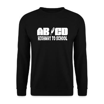 Enseignant ABCD Highway To School - Sweat-shirt Unisexe - noir - Devant - Alina (178cm) & Michal (187cm)