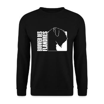 Bouvier des Flandres Profile Dog Dogs Wilsigns - Unisex Sweatshirt - black - Front - Alina (178cm) & Michal (187cm)