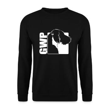GWP German Wirehaired Pointer Profil Hund Wilsigns - Unisex Pullover - Schwarz - Vorne - Alina (178cm) & Michal (187cm)