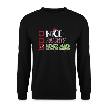 Christmas Xmas Saying Funny Witty Humor - Unisex Sweatshirt - black - Front - Alina (178cm) & Michal (187cm)