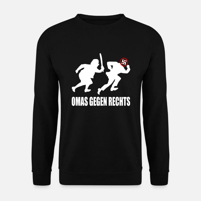 Omas gegen rechts - Unisex Pullover - Schwarz