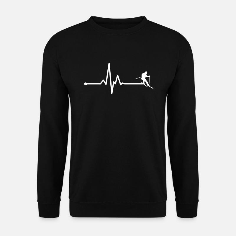 Ski Herzfequenz - Unisex Pullover - Schwarz