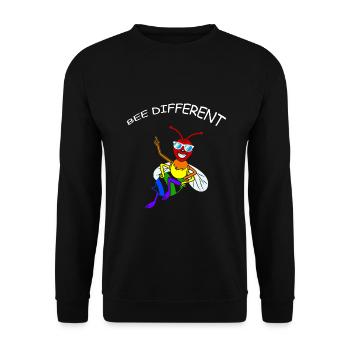Bee Be Different Pride Gay CSD Rainbow - Sweat-shirt Unisexe - noir - Devant - Alina (178cm) & Michal (187cm)