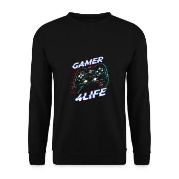 Gamble for life - Unisex Sweatshirt - black - Front - Alina (178cm) & Michal (187cm)