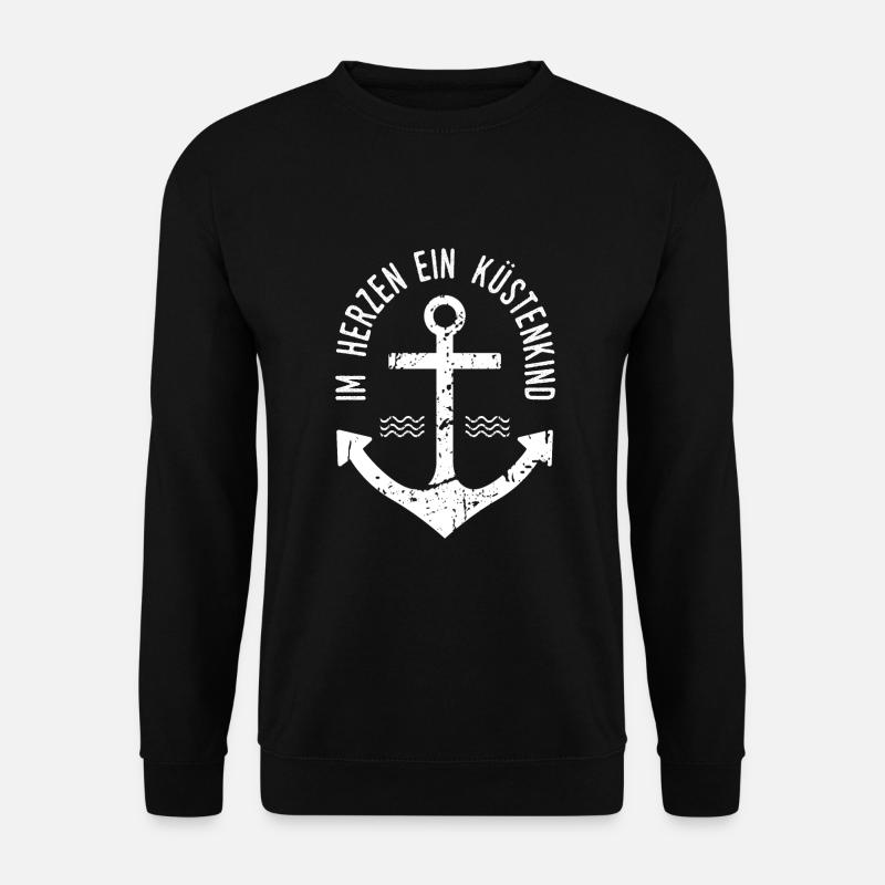Im Herzen ein Küstenkind - Unisex Pullover - Schwarz