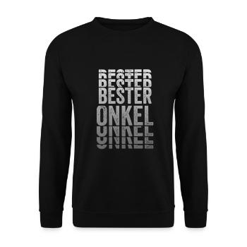 Bester Onkel - Unisex Pullover - Schwarz - Vorne - Alina (178cm) & Michal (187cm)