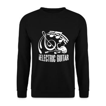 Electric Guitar Funny Electric Guitar - Unisex Sweatshirt - black - Front - Alina (178cm) & Michal (187cm)