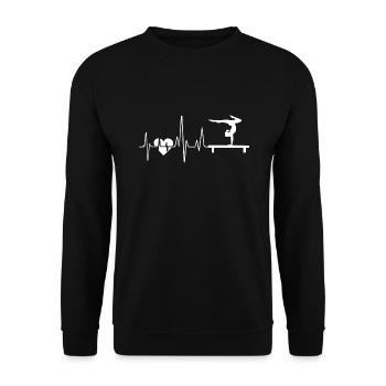 Gymnastique Gymnastique Heartbeat - Sweat-shirt Unisexe - noir - Devant - Alina (178cm) & Michal (187cm)