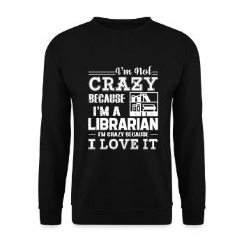 Librarian Love Being A Librarian - Unisex Sweatshirt - black - Front - Alina (178cm) & Michal (187cm)