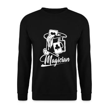 Chemise drôle de magicien - Sweat-shirt Unisexe - noir - Devant - Alina (178cm) & Michal (187cm)