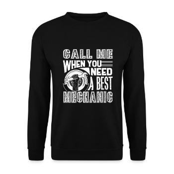 Mechaniker Bester Mechaniker - Unisex Pullover - Schwarz - Vorne - Alina (178cm) & Michal (187cm)