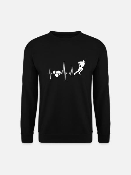 Rugby Rugby Heartbeat - Sweat-shirt Unisexe - noir