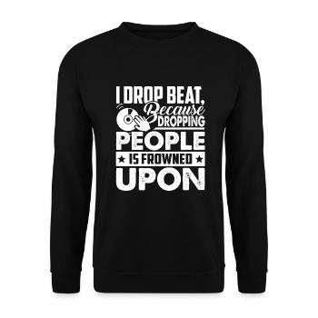 DJ DJ Drop Beats - Unisex Sweatshirt - black - Front - Alina (178cm) & Michal (187cm)