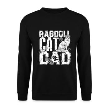 Ragdoll Cat Ragdoll Cat Dad - Unisex Pullover - Schwarz - Vorne - Alina (178cm) & Michal (187cm)