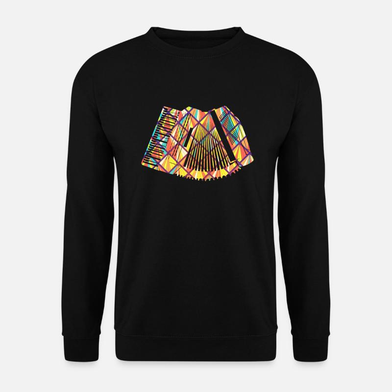 Akkordeon Akkordeon Geometrisch - Unisex Pullover - Schwarz