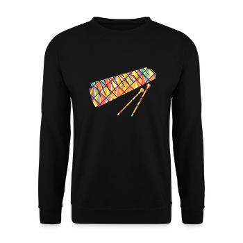 Glockenspiel Geometric Shirt - Unisex Sweatshirt - black - Front - Alina (178cm) & Michal (187cm)