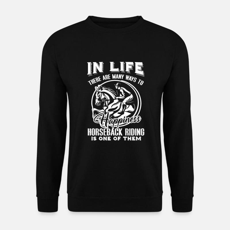 Reiten Reiten Reiten Glück - Unisex Pullover - Schwarz