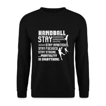 Handball Choses sur le handball - Sweat-shirt Unisexe - noir - Devant - Alina (178cm) & Michal (187cm)