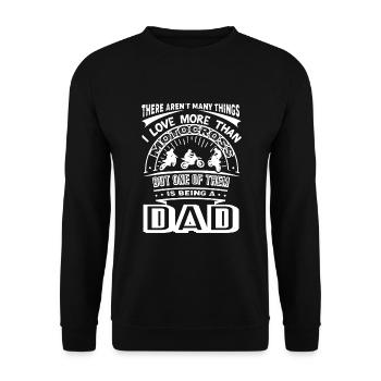 Motocross Motocross Dad - Unisex Sweatshirt - black - Front - Alina (178cm) & Michal (187cm)