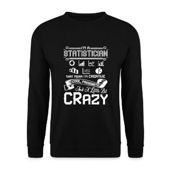 Statistiker Ich bin ein kreativer Statistiker - Unisex Pullover - Schwarz - Vorne - Alina (178cm) & Michal (187cm)