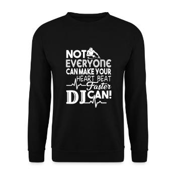 DJ accélère le rythme cardiaque - Sweat-shirt Unisexe - noir - Devant - Alina (178cm) & Michal (187cm)