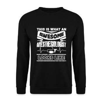 Un anesthésiste génial ressemble à - Sweat-shirt Unisexe - noir - Devant - Alina (178cm) & Michal (187cm)