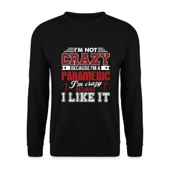Paramedic Crazy Paramedic - Unisex Sweatshirt - black - Front - Alina (178cm) & Michal (187cm)