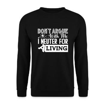 Veterinarian Neuter For Living - Unisex Sweatshirt - black - Front - Alina (178cm) & Michal (187cm)