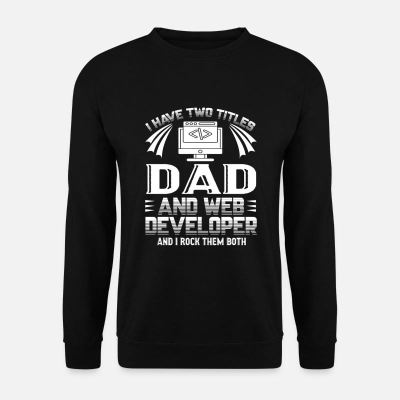 Webentwickler Webentwickler Papa - Unisex Pullover - Schwarz
