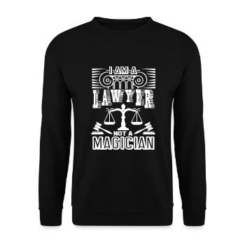 L'avocat n'est pas un magicien - Sweat-shirt Unisexe - noir - Devant - Alina (178cm) & Michal (187cm)