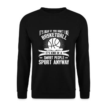 Basket-ball si vous n’aimez pas le basket-ball - Sweat-shirt Unisexe - noir - Devant - Alina (178cm) & Michal (187cm)