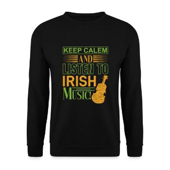 Keep Calm St. Patricks Day - Sweat-shirt Unisexe - noir - Devant - Alina (178cm) & Michal (187cm)