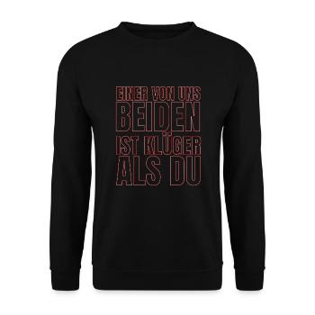 Einer von uns Beiden - Unisex Pullover - Schwarz - Vorne - Alina (178cm) & Michal (187cm)