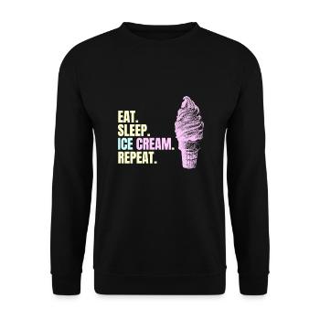 Ice Cream - Unisex Sweatshirt - black - Front - Alina (178cm) & Michal (187cm)