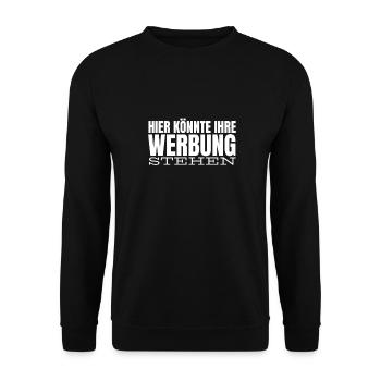 Werbung - Unisex Pullover - Schwarz - Vorne - Alina (178cm) & Michal (187cm)