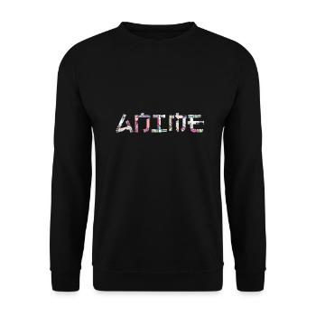 Anime - Unisex Pullover - Schwarz - Vorne - Alina (178cm) & Michal (187cm)