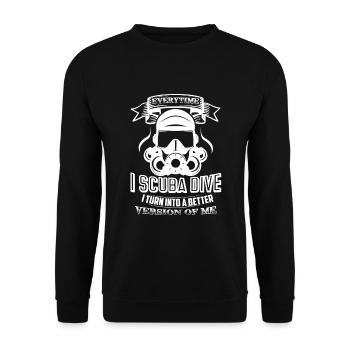 Tauchen Jedes Mal, wenn ich tauchen tauchen - Unisex Pullover - Schwarz - Vorne - Alina (178cm) & Michal (187cm)