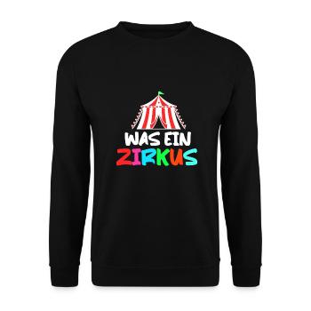Was ein Zirkus - Unisex Pullover - Schwarz - Vorne - Alina (178cm) & Michal (187cm)