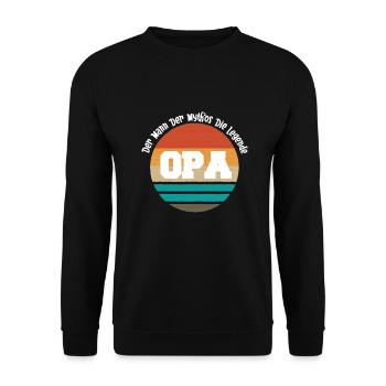 Opa - Unisex Pullover - Schwarz - Vorne - Alina (178cm) & Michal (187cm)