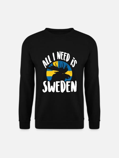 Alles was ich brauche ist Schweden - Unisex Pullover - Schwarz