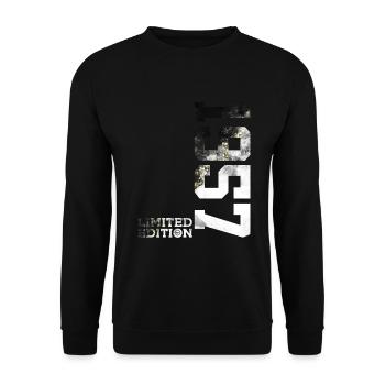 69E ANNIVERSAIRE ÉDITION LIMITÉE 1957 - Sweat-shirt Unisexe - noir - Devant - Alina (178cm) & Michal (187cm)