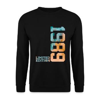37TH BIRTHDAY LIMITED EDITION 1989 - Unisex Sweatshirt - black - Front - Alina (178cm) & Michal (187cm)