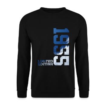 ÉDITION LIMITÉE 71E ANNIVERSAIRE 1955 - Sweat-shirt Unisexe - noir - Devant - Alina (178cm) & Michal (187cm)