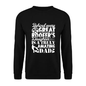 Roofer Truly Amazing Roofer Dad - Unisex Sweatshirt - black - Front - Alina (178cm) & Michal (187cm)