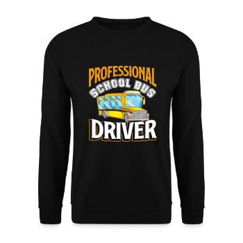 School Bus Driver Professional School Bus Driver - Unisex Sweatshirt - black - Front - Alina (178cm) & Michal (187cm)